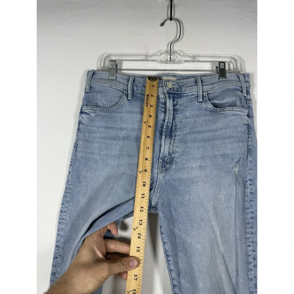 MOTHER The Hustler Ankle Chew Jeans Women 32 High Rise Drinking By The Pool Wash